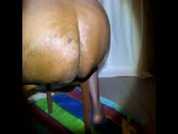 [ Scat Fetish DVD ] Black ass rubbed with shit continues to dump out